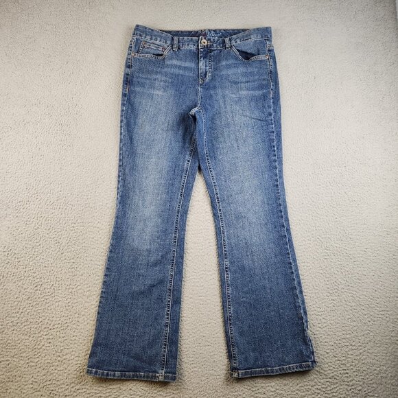 Tommy Hilfiger Jeans Women's 10S Blue Hope Bootcut Curvy Denim Pants Stretch - Picture 1 of 11